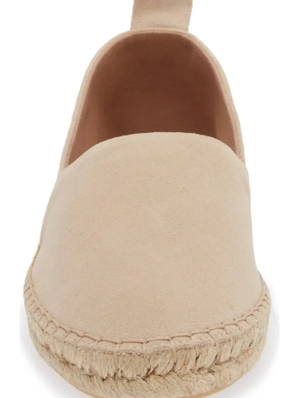 Kaanas Roma Suede Espadrille Flats Nude Beige Slip On Shoes Anthropologie NIB